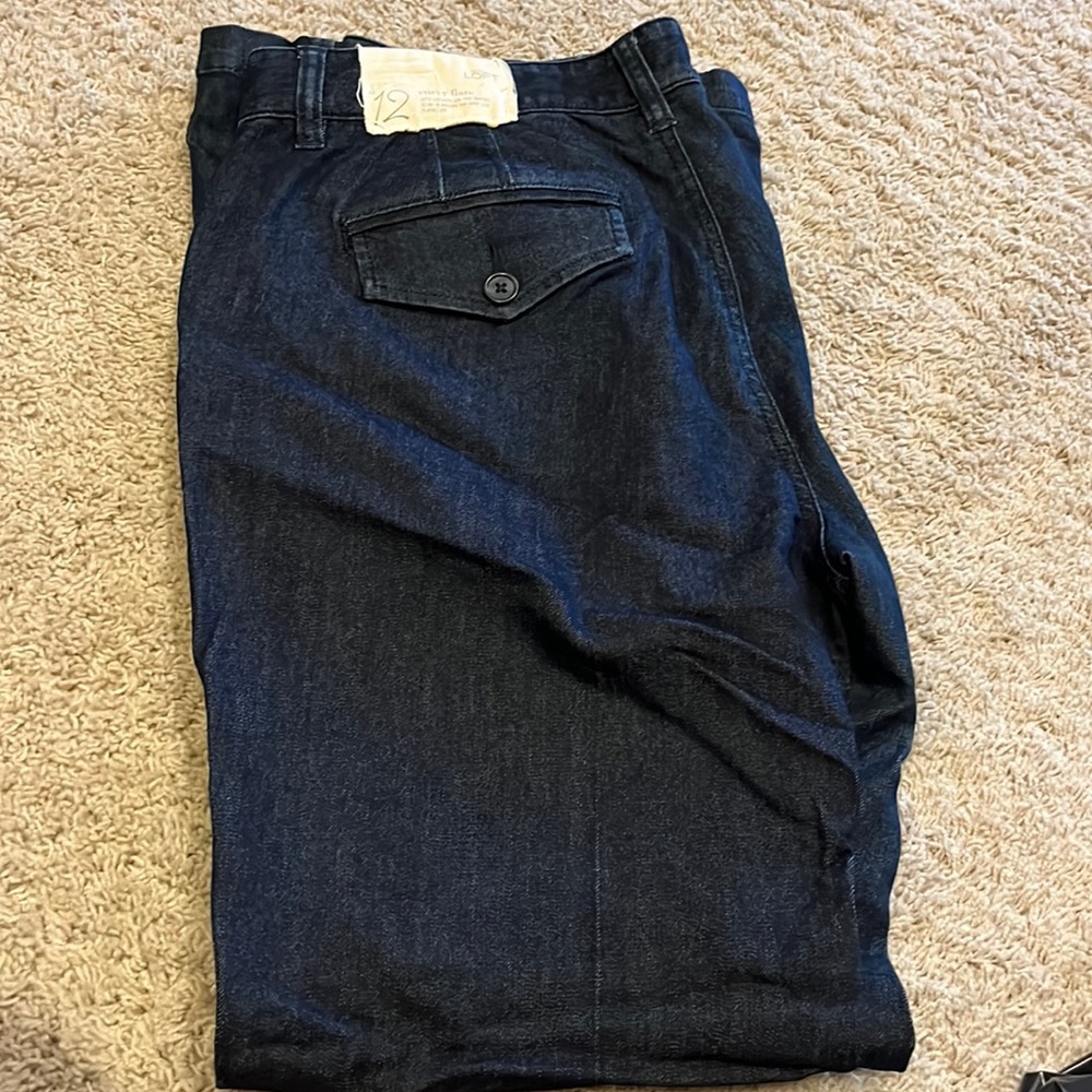 Loft flare cut dressy trouser denim